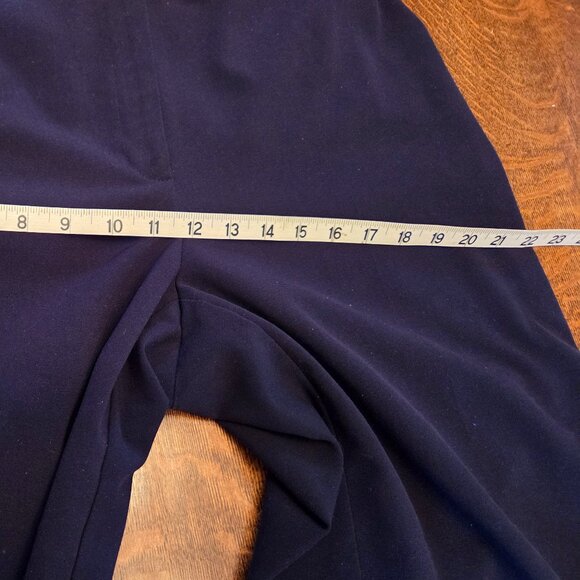 Emma James Dark Navy Blue Stretch Polyester Dress Pants - Picture 8 of 15